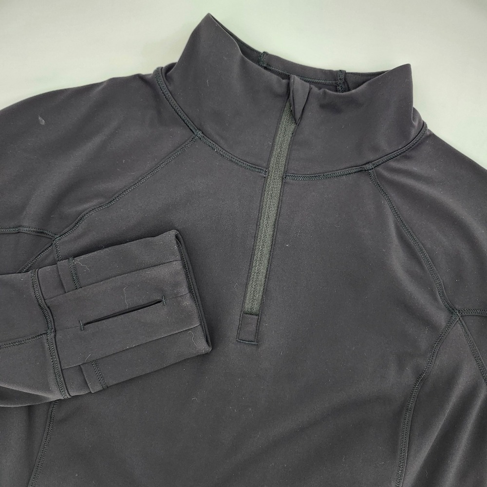Athleta Womens Athletic 1/4 Zip Pullover‎ Size S Black Active Running Workout